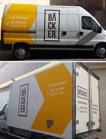 Rotulación de vehículos: furgoneta Backer